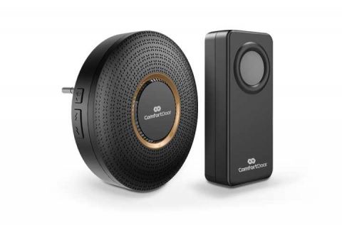 CAMPAINHA WIRELESS REDONDA PRETA BIVOLT CONFORTDOOR