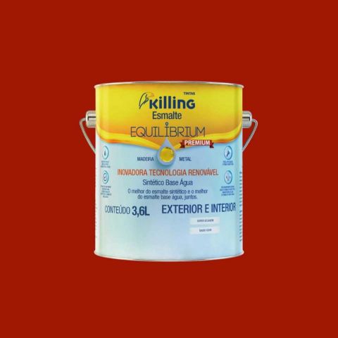 Tinta Esmalte Sintetico Equilibrium 3.6lt Vermelho