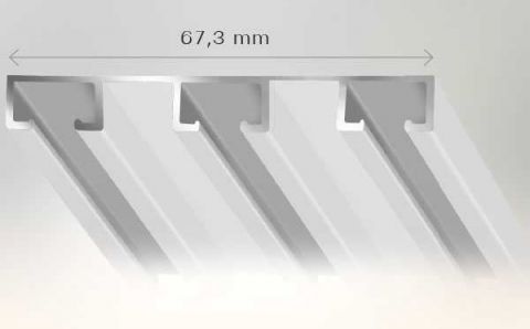 Trilho Suico Triplo 07cm - 3.00 Metros