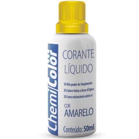 Corante Liquido 50ml Amarelo - Chemicolor