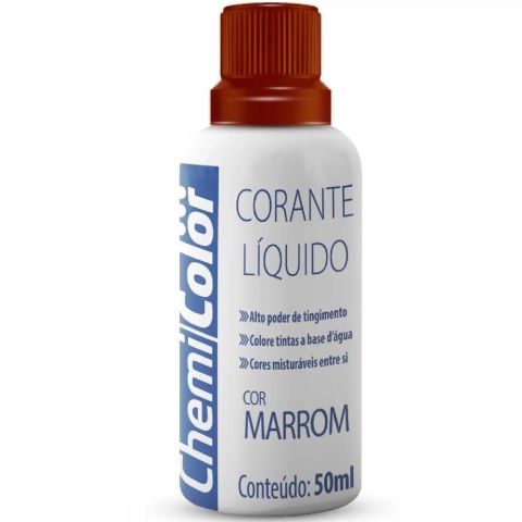 Corante Liquido 50ml Marrom - Chemicolor