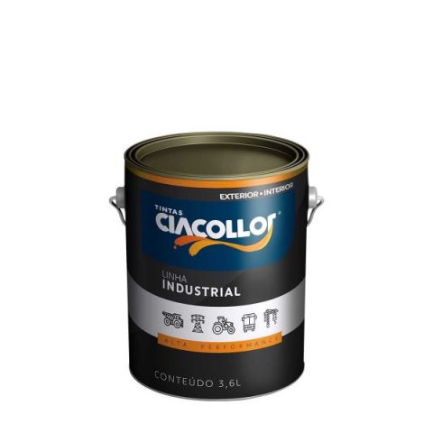 Tinta Esmalte Industrial 3.6 Litros Preto Fosco - Ciacollor