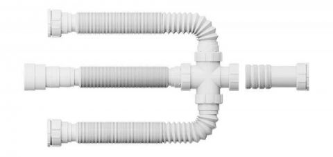 Sifao Tubo Extensivo Cuba Tripla 75cm Branco - Blukit