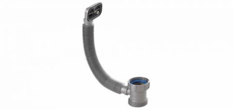 Tubo De Escoamento Para Pia Aco Inox Com Ladrao - Blukit