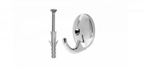 Suporte Tipo Gancho Abs Cromado Para Duchas Higienicas