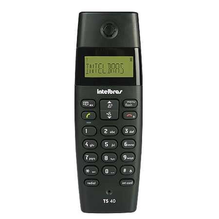 Telefone S/fio Ts40id Preto - Intelbras