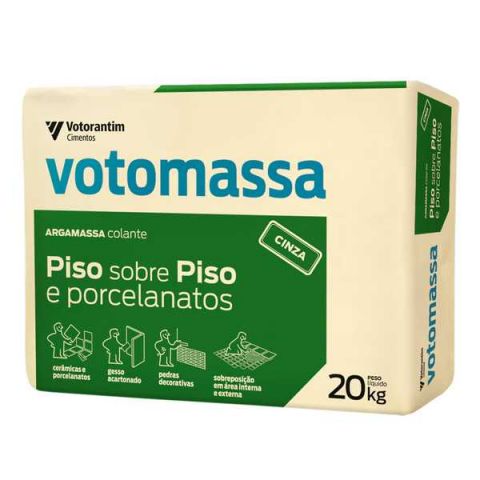 ARGAMASSA VOTORAN PISO SOBRE PISO 20KG CINZA