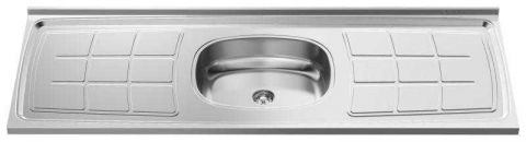 PIA COZINHA INOX BALI 160 X 52CM - GHELPLUS