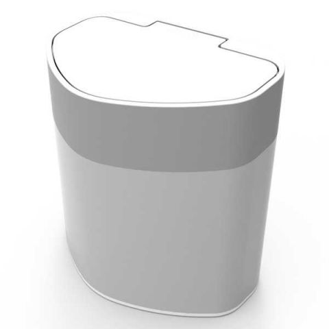 Lixeira Pia Plastica 5 Litros Branco Prat-k