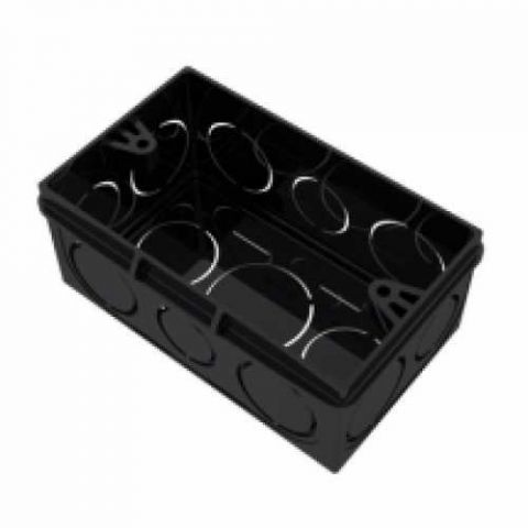 Caixa Luz 4x2 Plastica Preta Canal