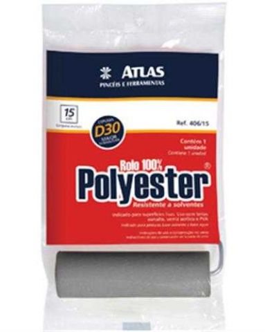 Rolo Espuma Atlas 406/15 Cinza 15cm