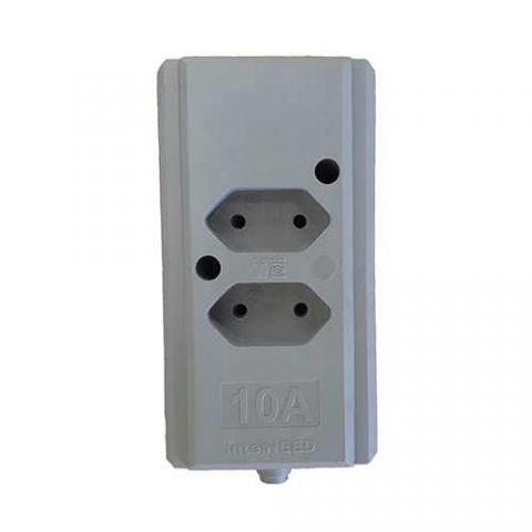 Tomada Sobrepor 2t 2p+t 20a Cinza Interned