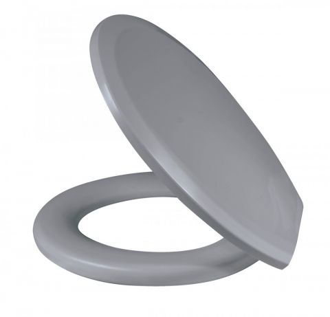 ASSENTO SANITARIO ALMOFADADO PLUS CINZA CLARO - METASUL