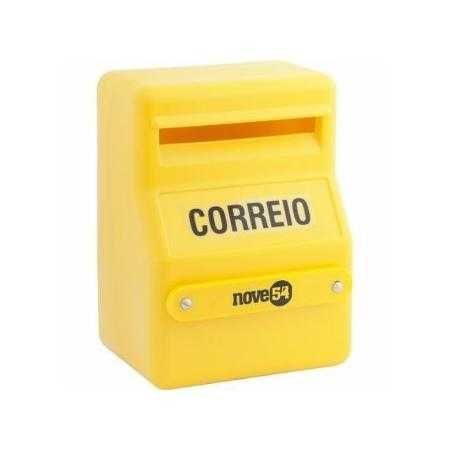 Caixa Correio Nove54 Amarela Grade 20 X 26cm