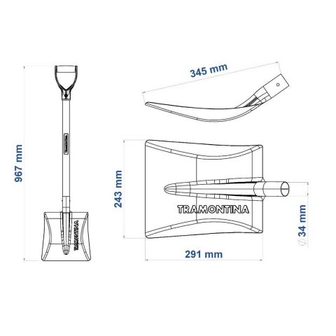 Pa Quadrada C/cabo Y Tramontina 77464434