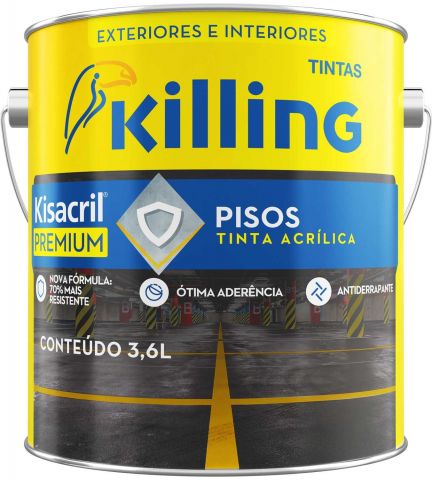 TINTA ACRILICA PISO 3.6 LITROS BRANCO - KISACRIL