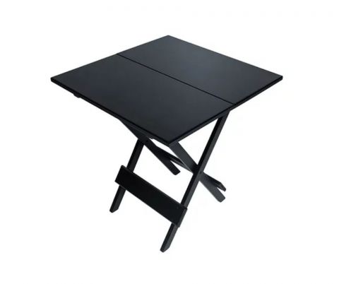 Mesa Madeira Dobravel 70 X 70cm Imbuia Preto Fimap