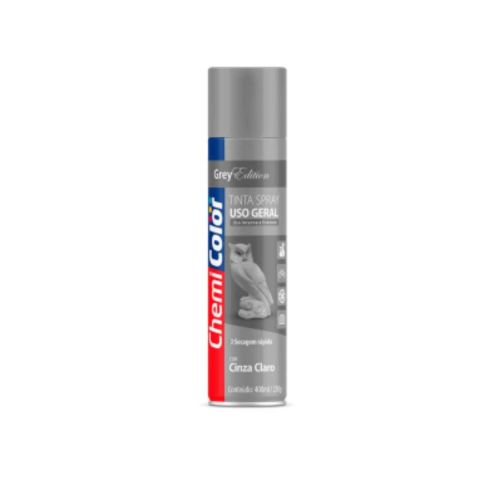 Tinta Spray Brilhante Cinza Claro 400ml - Chemicolor