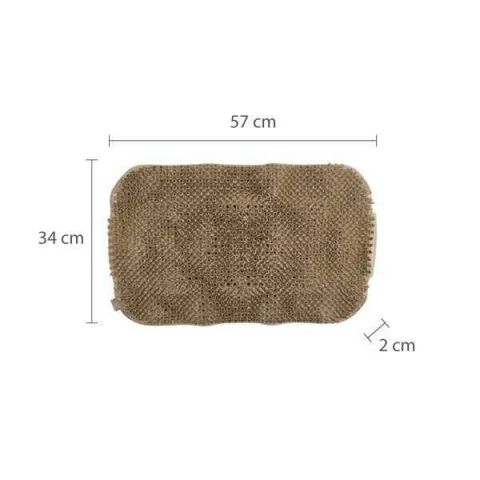 Tapete Banheiro Felpudo 57 X 34cm - Bege - Astra