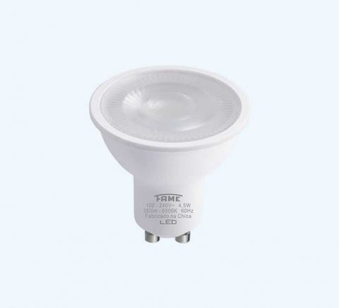 Lampada Led Dicroica 4,5w B.fria Gu10 350lm 25.000h Fame