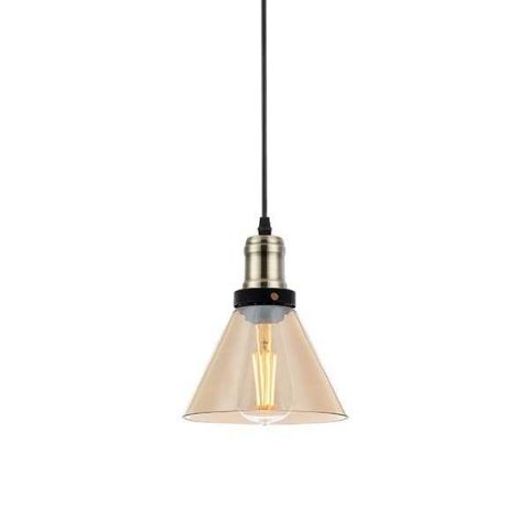 Pendente Vintage Ambar Cone 1 X 60w 182 X 219 Mm