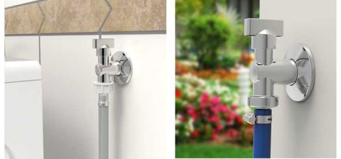 Torneira Blukit Multiuso Cromada 1/4 Volta 1/2"-3/4"