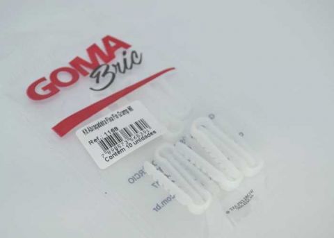 Abracadeira Fixa Fio Grampo N6 10 Pecas Goma
