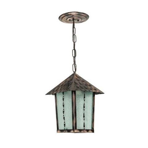 Pendente Colonial Cobre Quad.vidro Pontilhado Blumenau