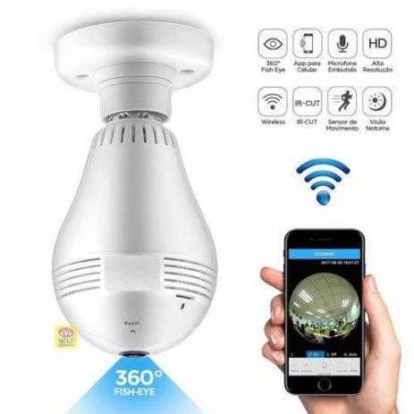 Lampada Led Camera Bulbo Portugues V380s Smart