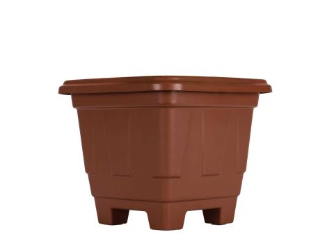 Vaso Quadrado Nº 05 Terracota 19 X 23 X 23cm Plasmarc