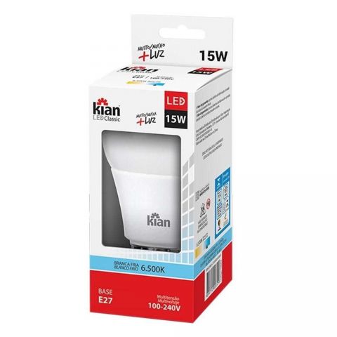 LAMPADA LED 15W 25.000h 1350lm 6500K KIAN