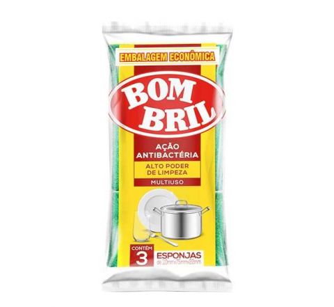 Esponja Multiuso Bombril Com 3 Esponjas
