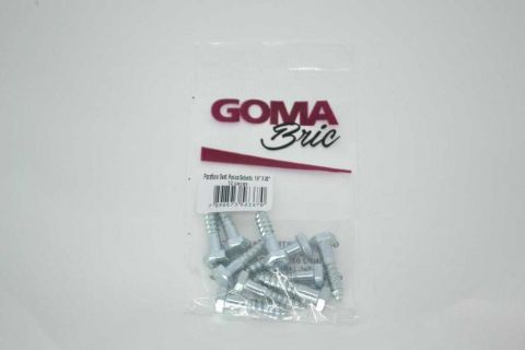 Parafuso Madeira Sextavado 1/4" X 30mm 10 Pecas Goma