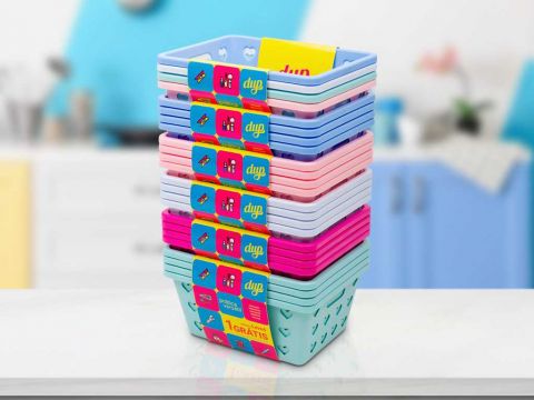 Conjunto 4 Cestas Organiza Pequena Color Dup