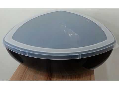 Saladeira Plus Com Tampa 4 Litros Preta Uz