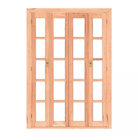Kit Porta Madeira Cm Vidro Quadriculado Pe641 213x160x12cm