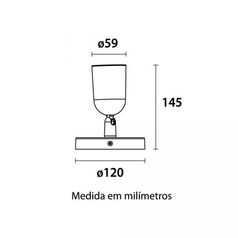 Spot Led Branco Abs 5w 350lm 6500k Bivolt Blumenau