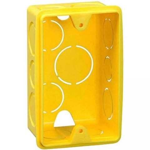 Caixa Luz 4x2 Plastica Amarela - Krona