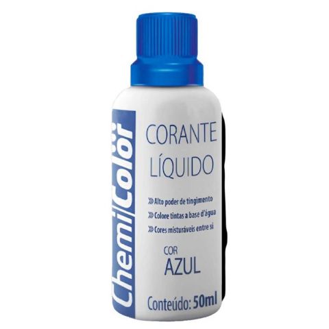 Corante Liquido 50ml Azul - Chemicolor