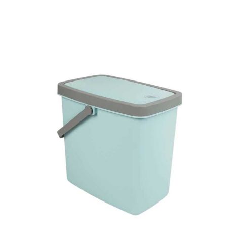 LIXEIRA PUSH PLASTICA 06 LITROS - AZUL CLARO - MOR