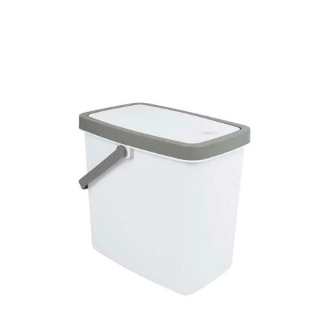 LIXEIRA PUSH PLASTICA 06 LITROS - BRANCA - MOR