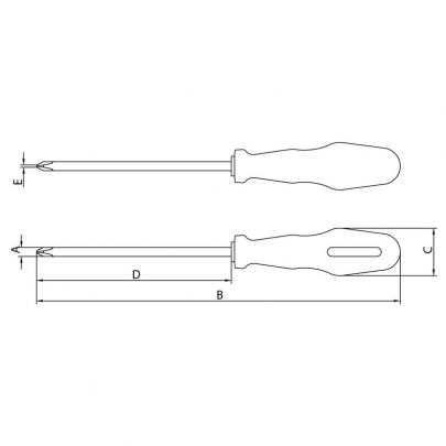 Chave Philips 3/16x04 - 05x100mm Tramontina