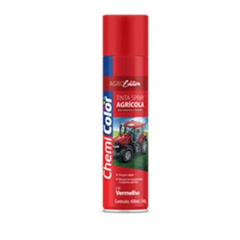 Tinta Spray Agricola Brilhante Vermelho Mf 400ml Chemicolor