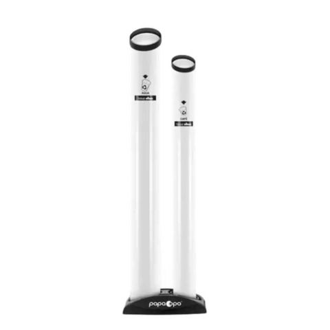 LIXEIRA DUPLA PARA COPO DESCARTAVEL- AGUA E CAFE - NOBRE