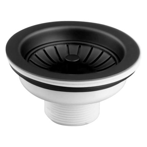 Valvula Pia Americana Aco Inox 31/2" Black Matte Imperatriz