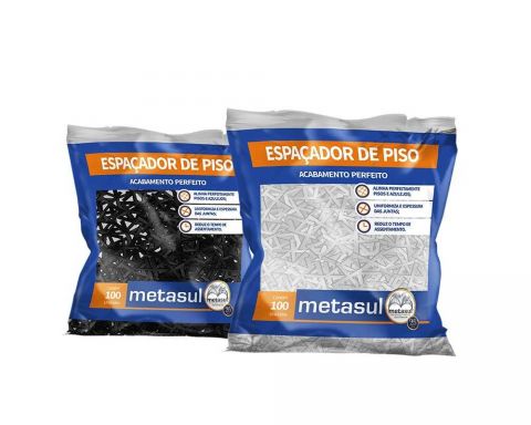 Nivelador Pisos 2mm Branco 100 Pecas - Metasul
