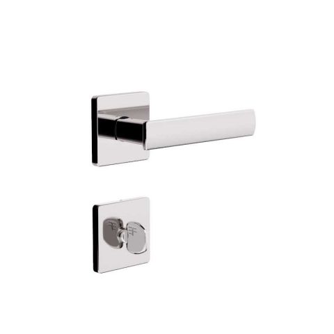 Fechadura Banheiro Roseta Quadrada Cromada Design - 3f