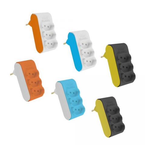 Plug Multiplicador 3 Tomadas 2p+t - 10a 250v Sortido - Fame