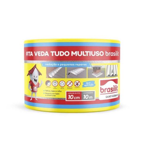 Fita Manta Asfaltica Multiuso 05cm X 10 Metros - Brasilit