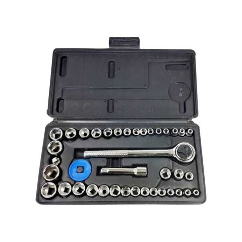 Jogo Soquetes Sextavados + Chave Catraca - 40 Pecas - Fertak